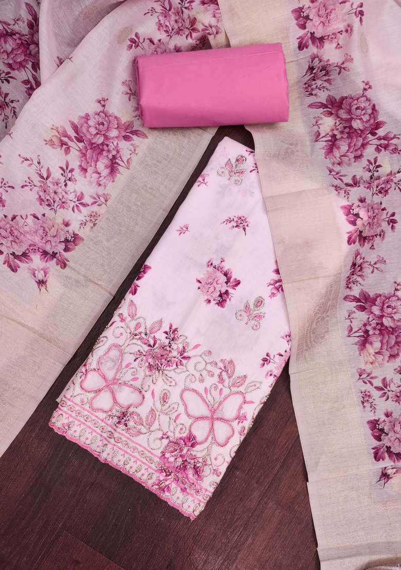 Multicolor Printed Cotton Material Suit Set - Indya