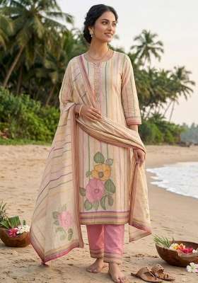 Multicolor Weaving Work Silk Material Suit Set