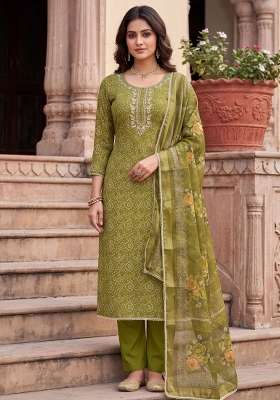 Multicolor Printed Cotton Material Suit Set
