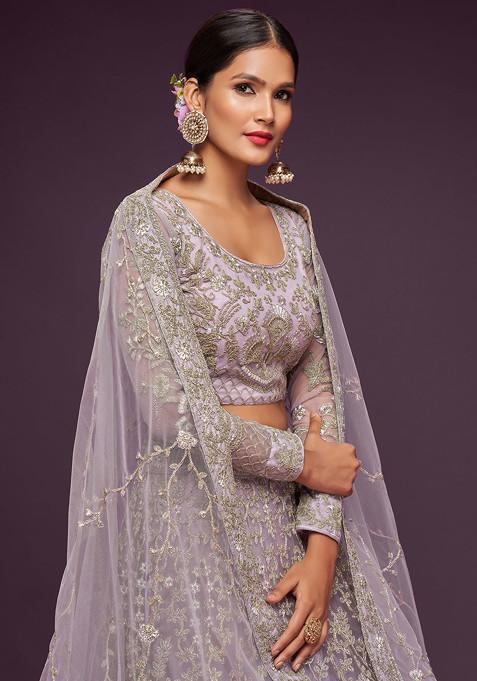 Premium Soft Net Lehenga Set – Glitter Dori & Sequins Work with Dupatta