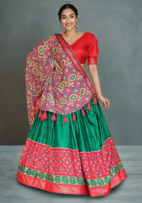 Dola Silk Kalmakari Print Lehengas Choli