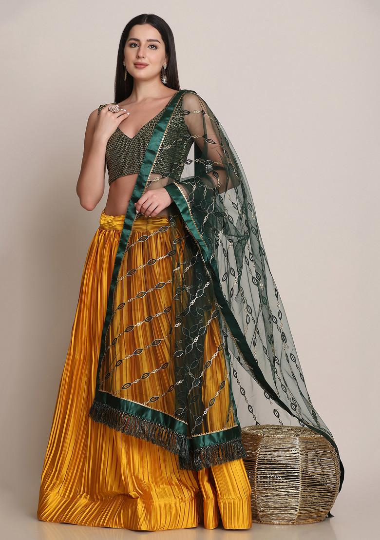 Yellow Embellished Lehenga Set