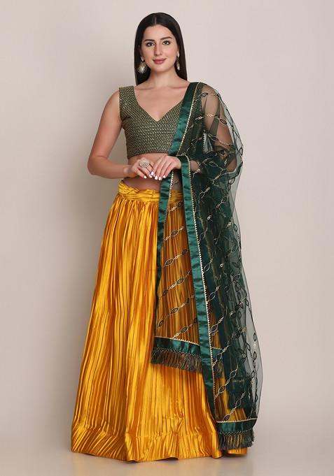 Yellow Embellished Lehenga Set