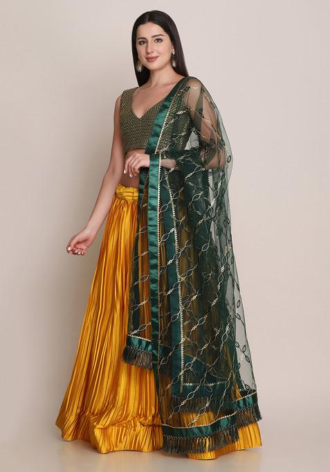 Yellow Embellished Lehenga Set