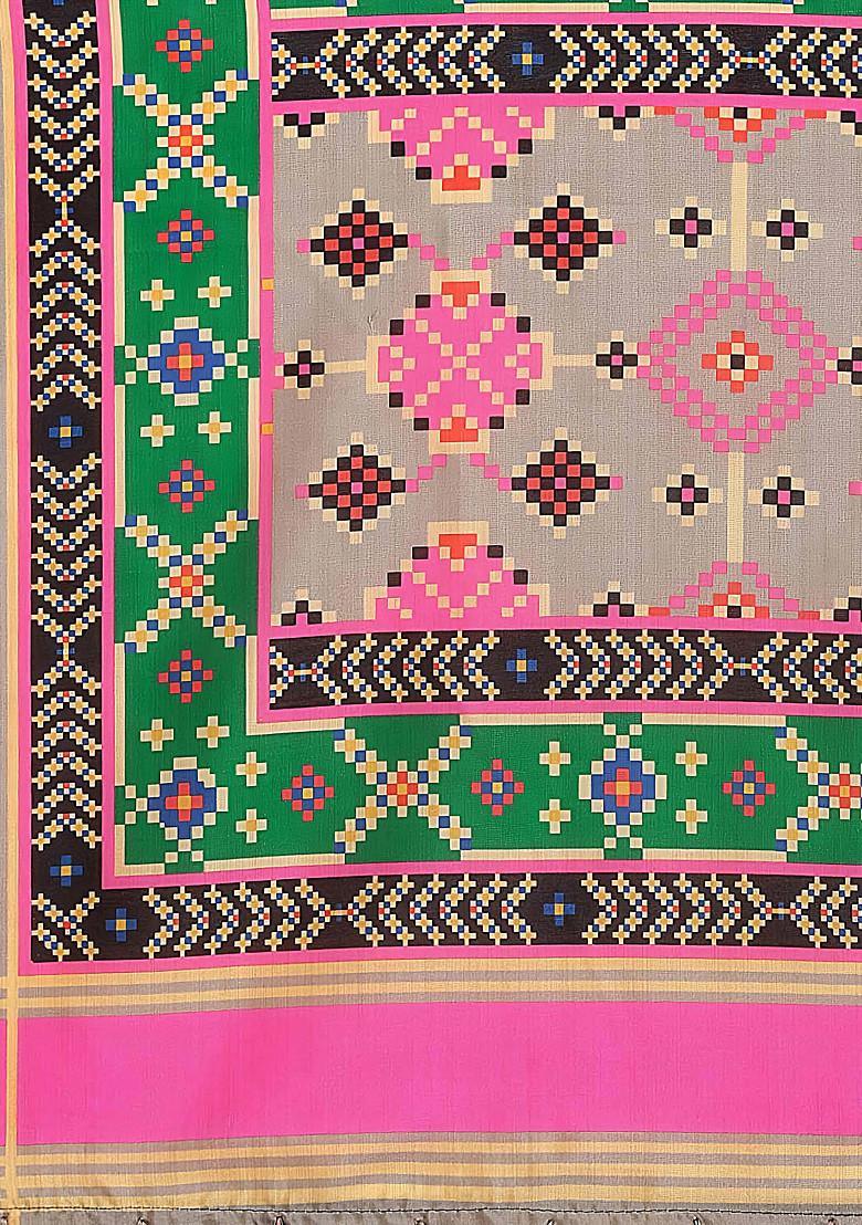 Maroon Printed Satin Silk Lehenga Set