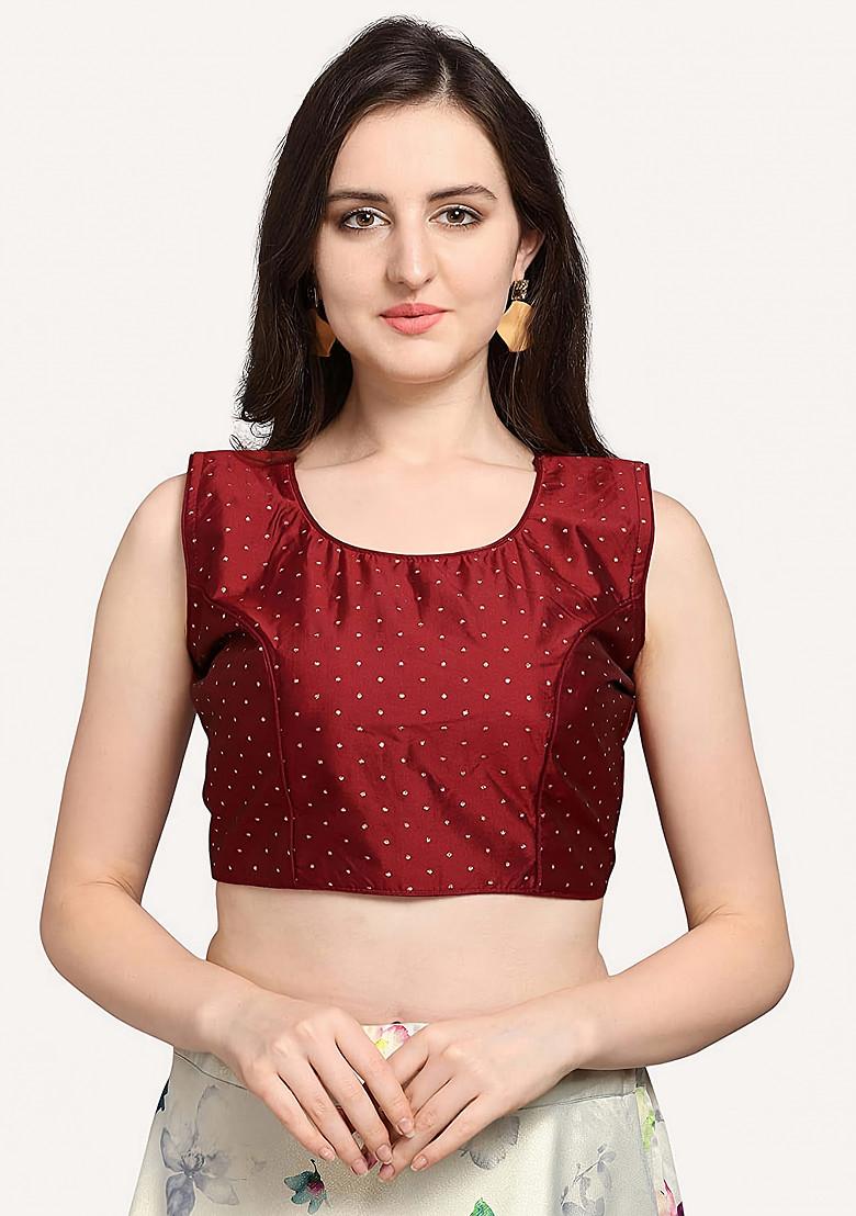 Dark Maroon Digital Print Satin Silk Lehenga Set