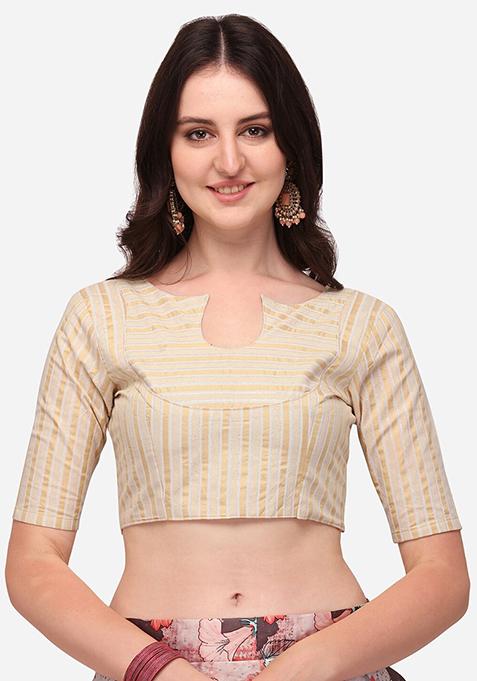 Cream Digital Print Silk Satin Lehenga Set