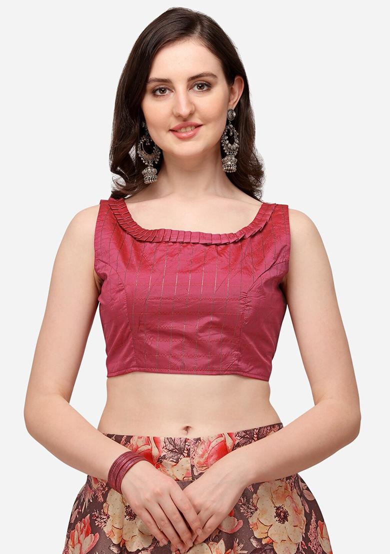 Pink Printed Lehenga Silk Satin Choli Set