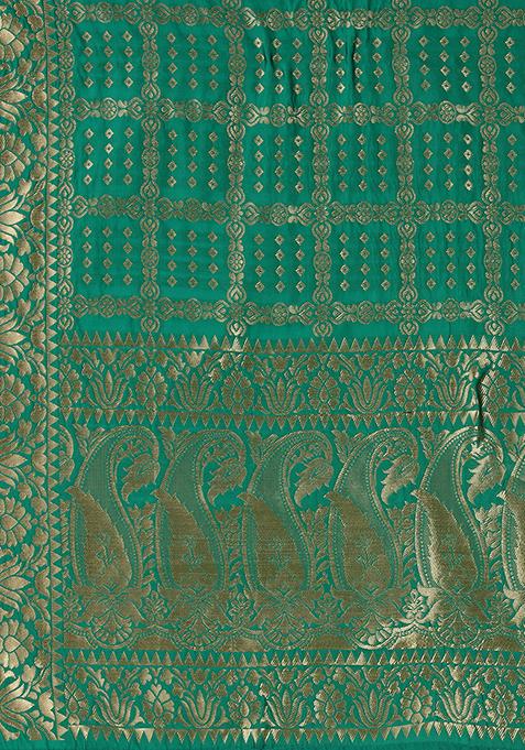 Green Digital Printed Lehenga Set