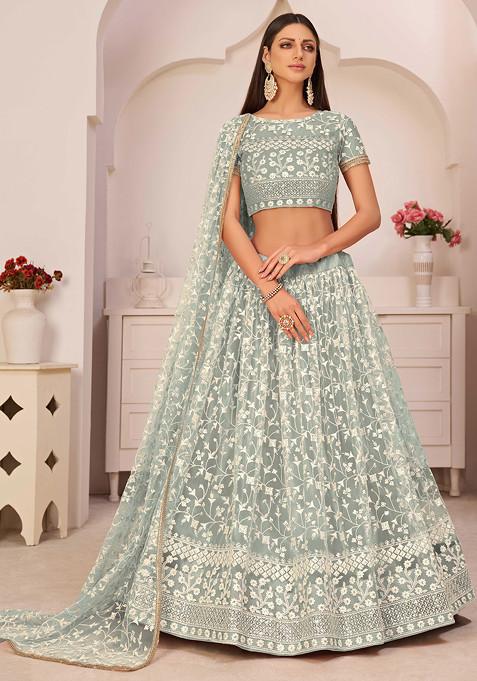 Buy Net Lehenga Sets for Women Online in India Indya