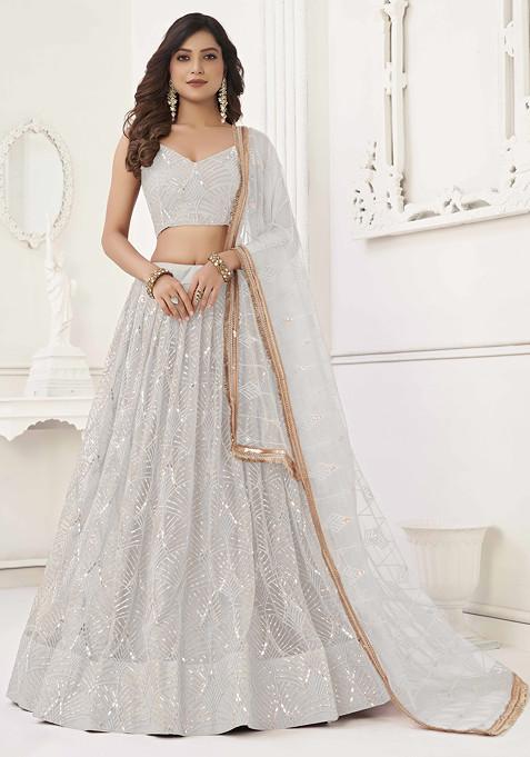 Net lehenga dress best sale