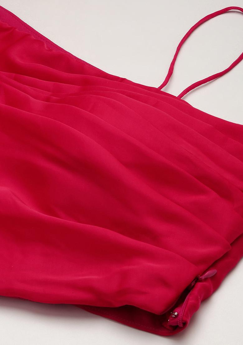 Pink Floral Print Organza Lehenga Set