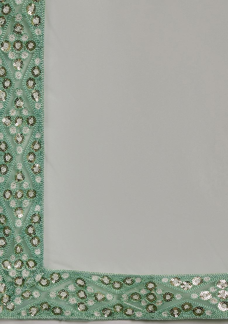 Sky Blue Sequin Embroidered Lehenga Set