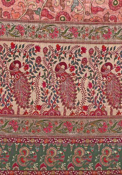 Pink Digital Print Lehenga Set