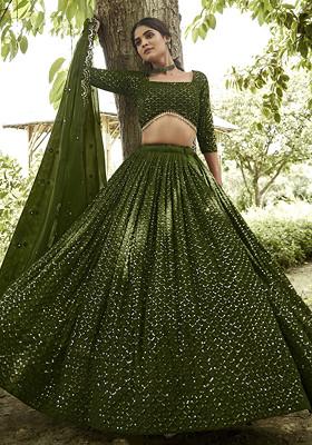 Sky offers Designer Georgette Wedding Wear Bridesmaid Lehenga Choli For Women