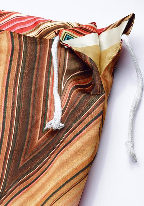 Multicolor Printed Silk Lehenga Set