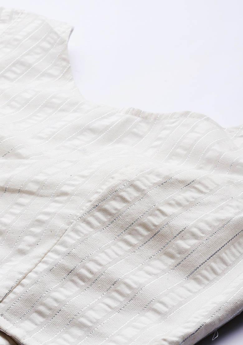 Teal Printed Silk Lehenga Set