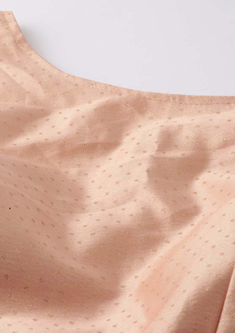 Multicolor Printed Silk Lehenga Set