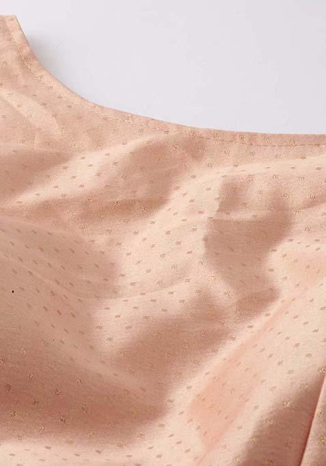 Multicolor Printed Silk Lehenga Set