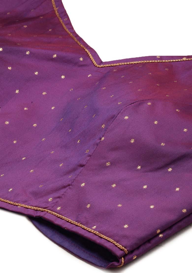 Multicolor Printed Silk Lehenga Set