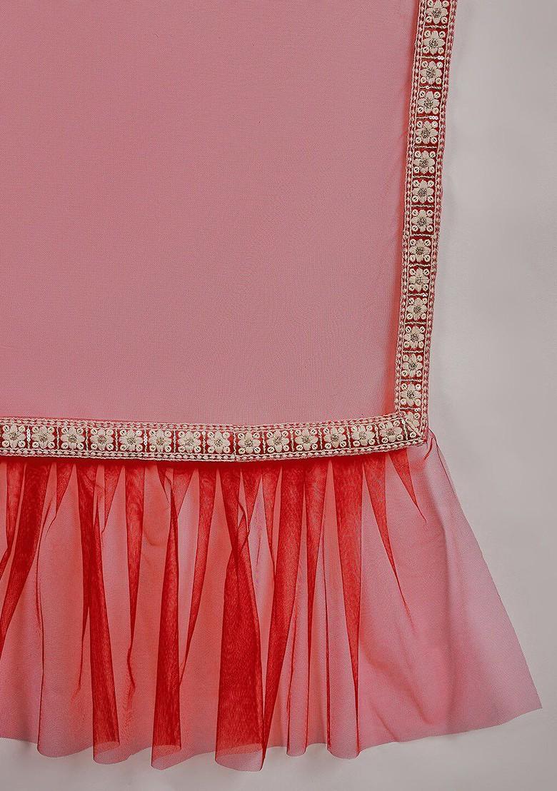 Pink Sequin Embroidered Lehenga Set