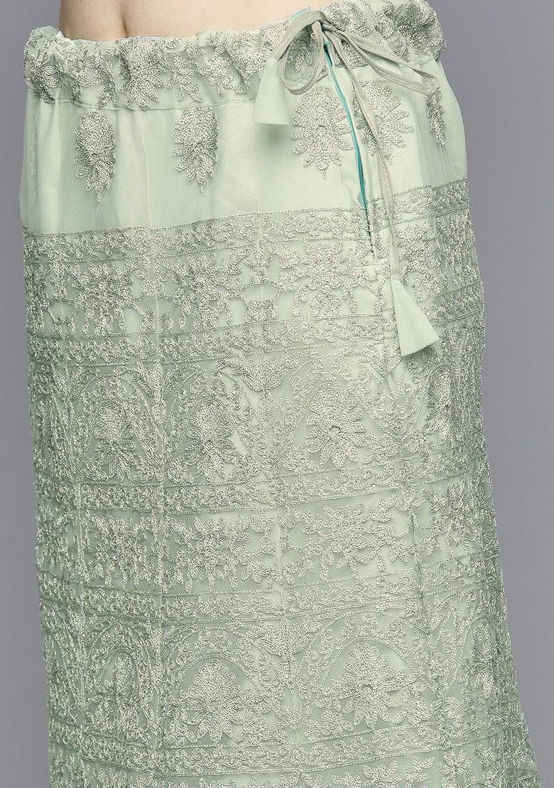 Green Embroidered Lehenga Set With Dupatta