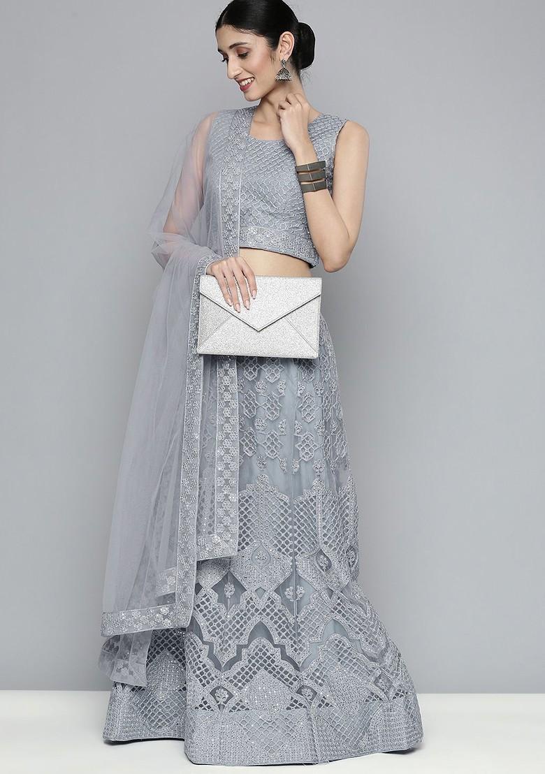 Green Sequin Embroidered Lehenga Set With Dupatta