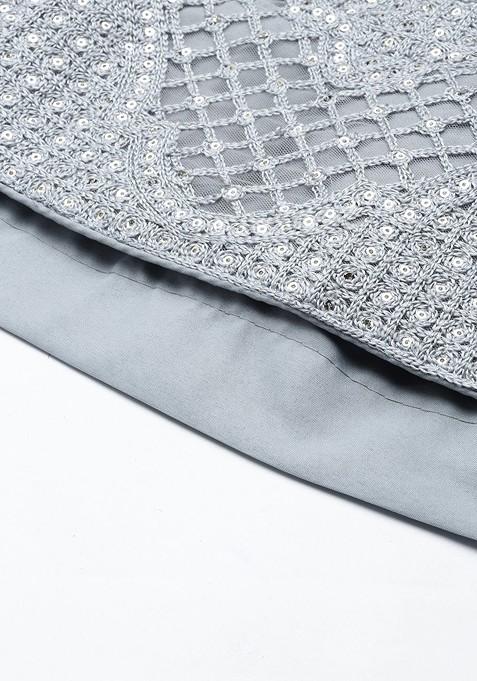 Green Sequin Embroidered Lehenga Set With Dupatta