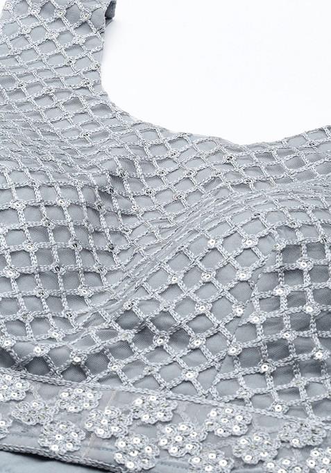 Green Sequin Embroidered Lehenga Set With Dupatta