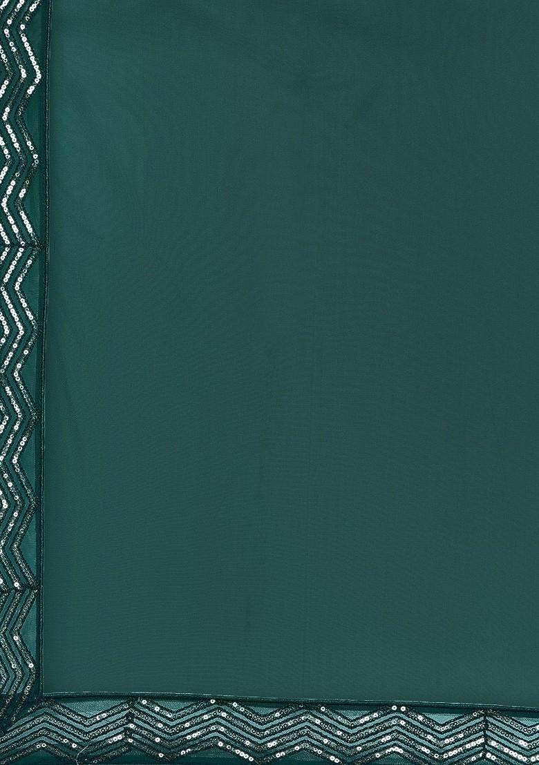 Grey Sequin Embroidered Lehenga Set With Dupatta