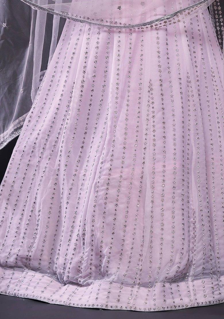 Maroon Gamthi Work Silk Lehenga Set