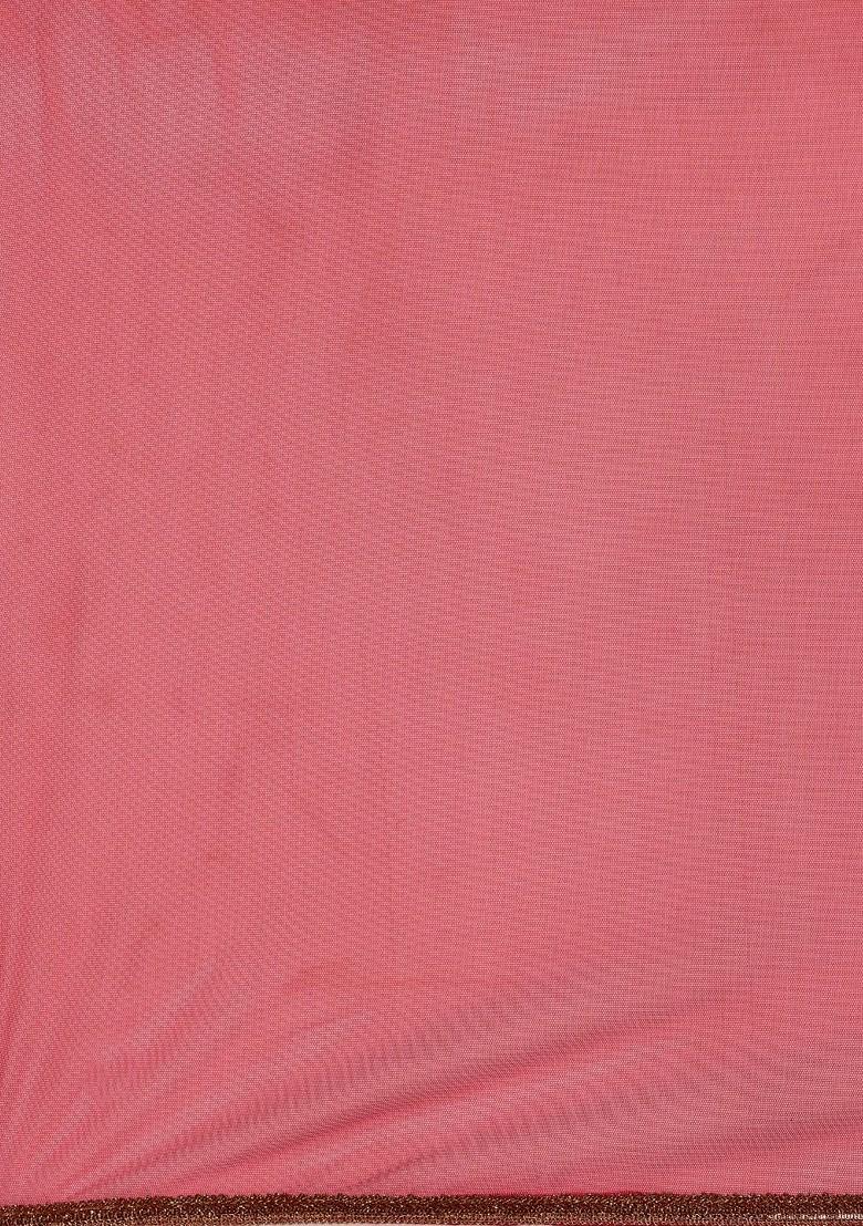 Red Sequin Embroidered Poly Blend Lehenga Set