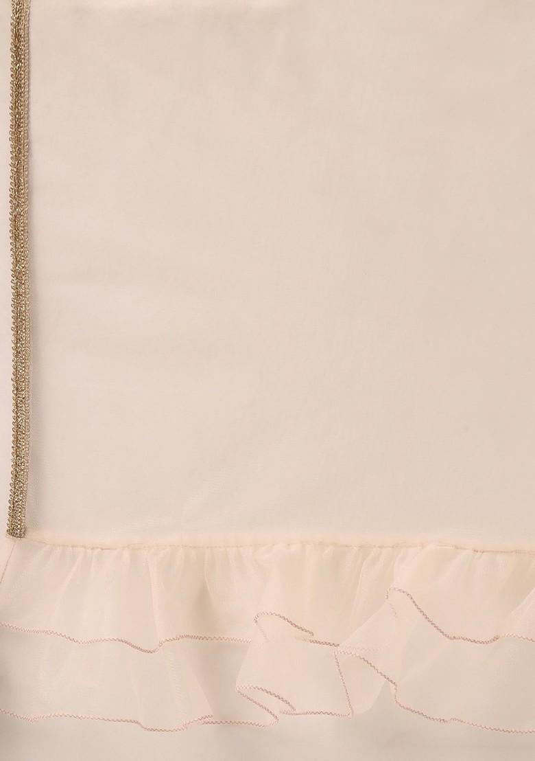 Multicolor Thread Embroidered Poly Blend Lehenga Set