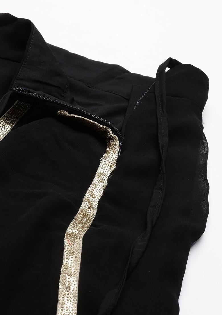 Green Embellished Poly Blend Lehenga Set