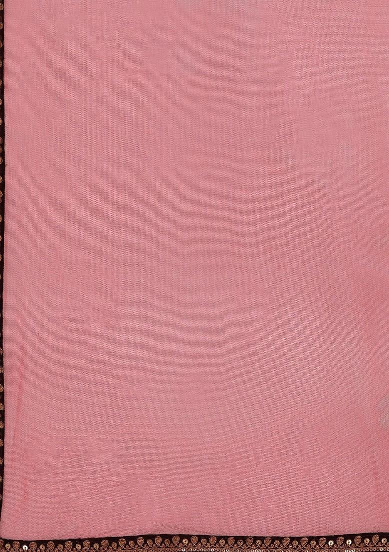 Black Embroidered Poly Blend Lehenga Set