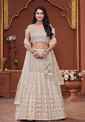 Chiku Sequin Embroidered Net Lehenga Set