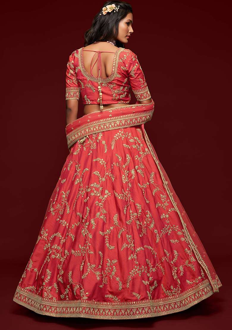 Blue Blend Art Silk Lehenga Set with Embroidered for Diwali | Wedding & Festive Wear - Indya