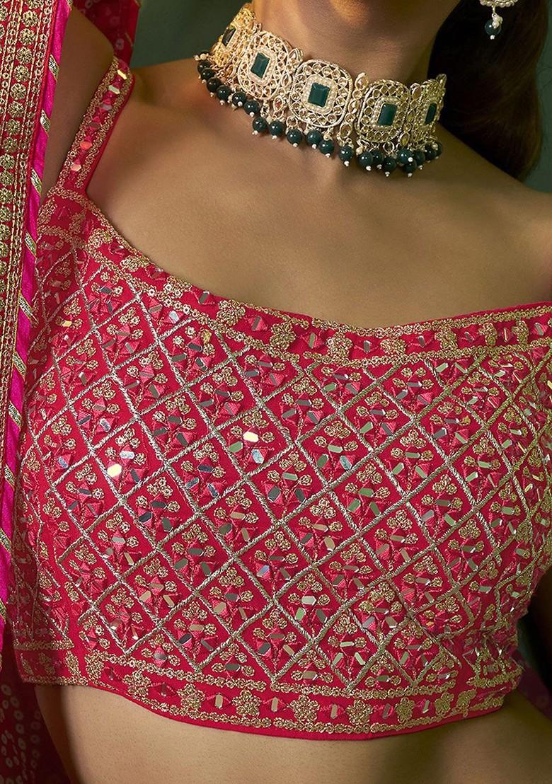 Mustard Yellow Embroidered Poly Blend Lehenga Set