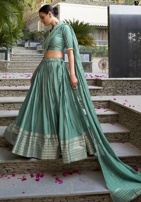 Diwali Pure Chanderi Zari weaving 
Lehengas