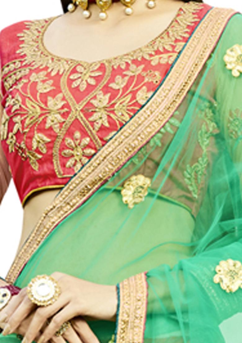 Pink Embroidered Silk Lehenga Set