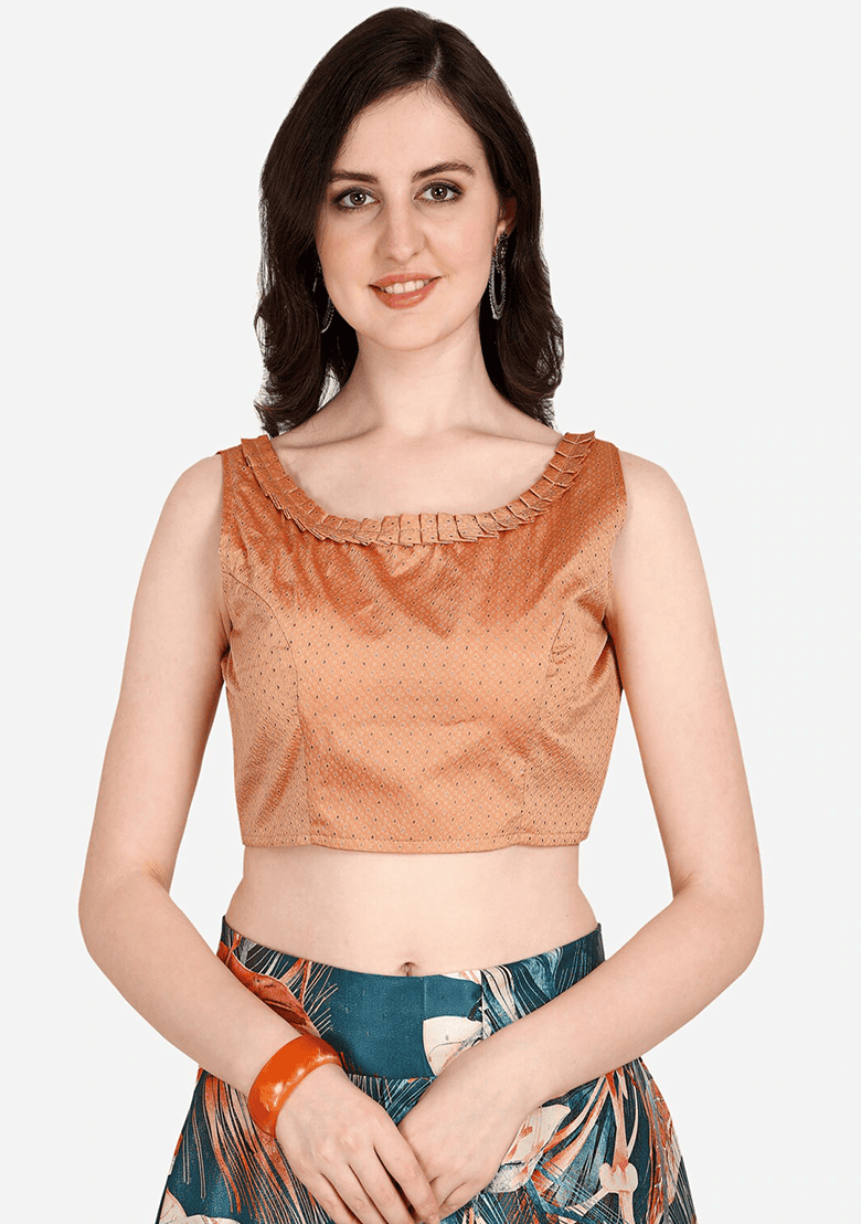 Teal Blue Printed Satin Silk Lehenga Set