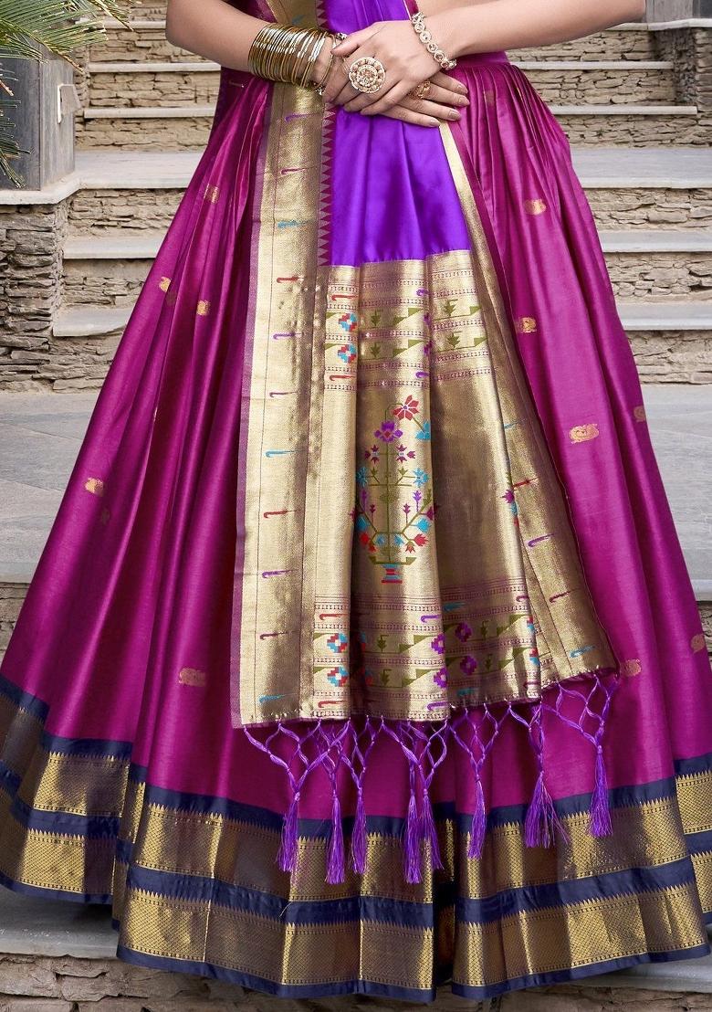 Pink Embroidered Jacquard Lehenga Set With Dupatta