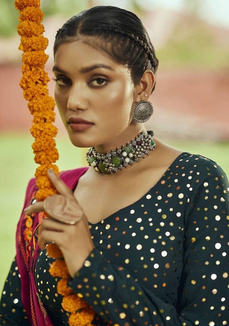 Yellow Printed Cotton Lehenga Set With Dupatta