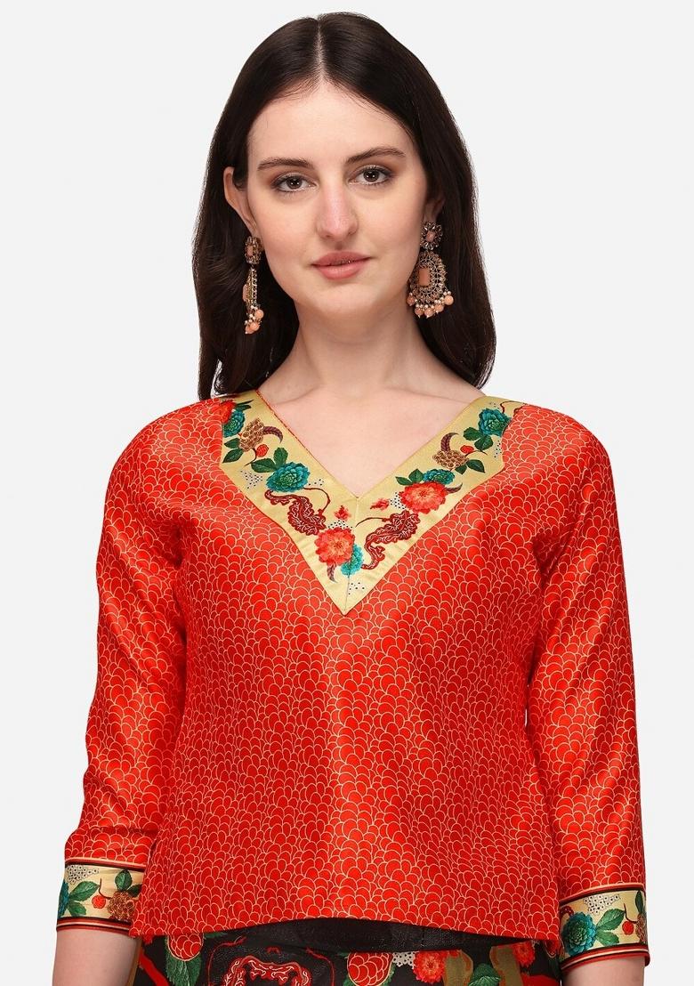 Black Digital Print Poly Blend Lehenga Set With Dupatta