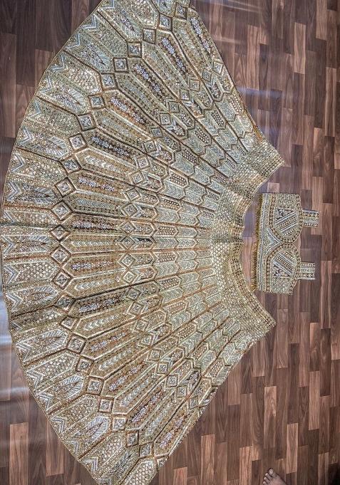 Yellow embroidered Viscose Lehenga Set With Dupatta