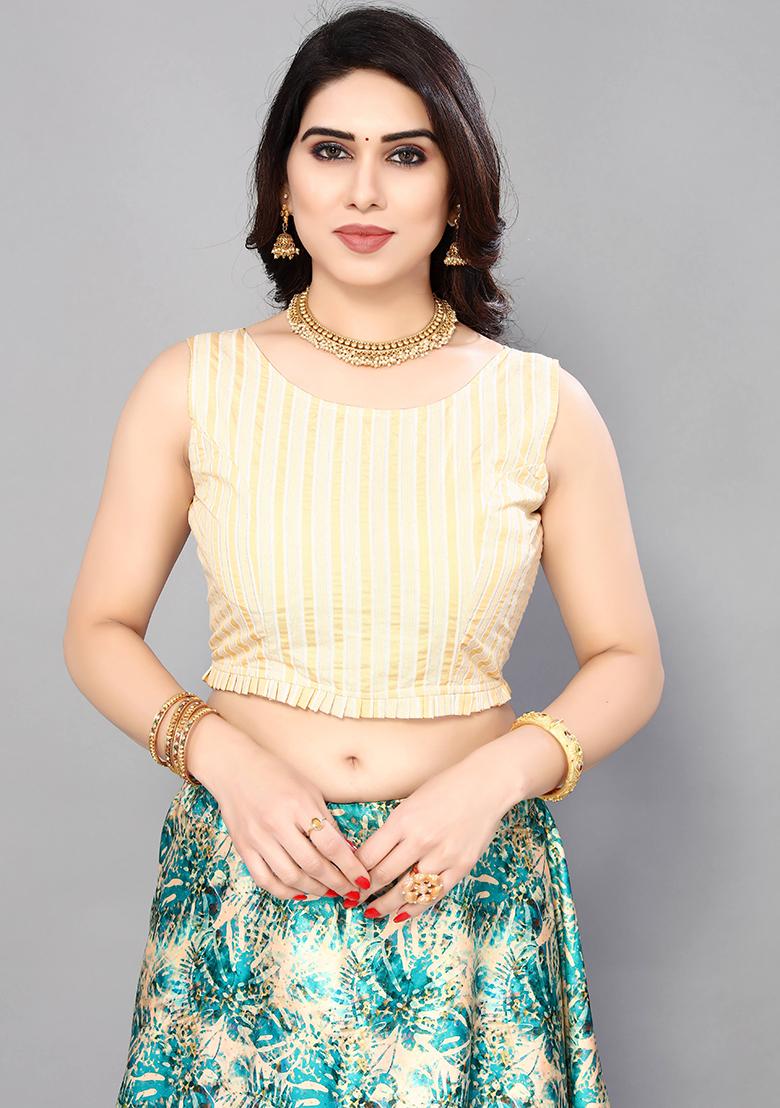 Multi Embroidered Silk Lehenga Set With Dupatta