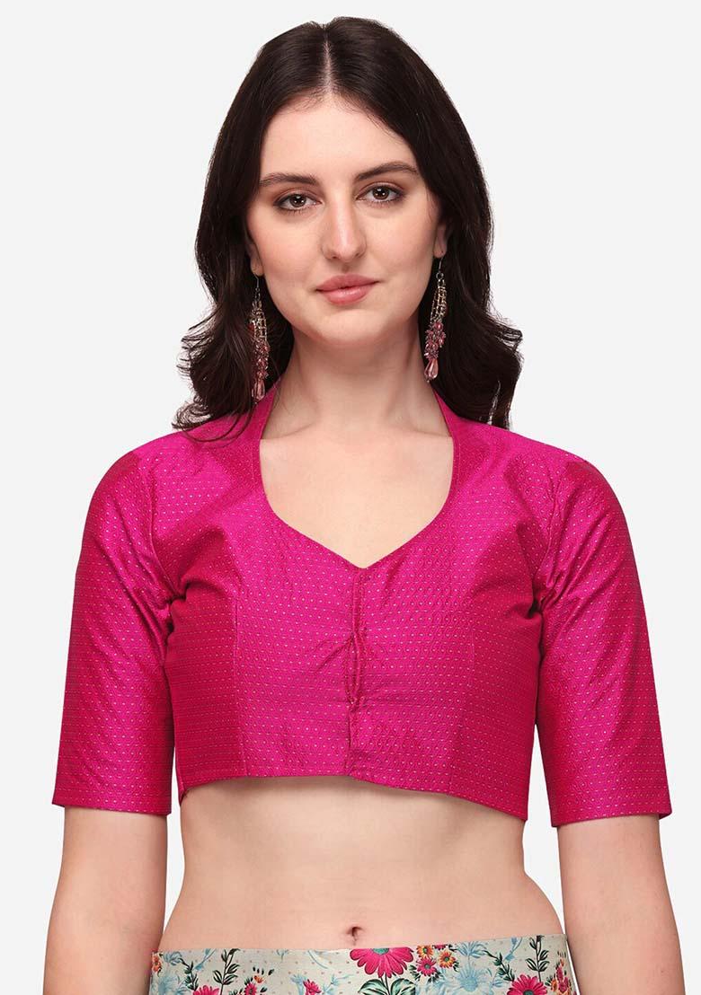 Pink Embroidered Silk Lehenga Set With Dupatta