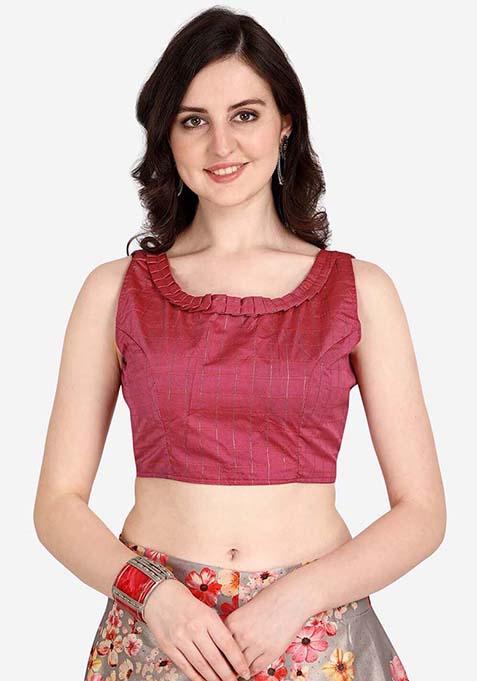 Multi Embroidered Silk Lehenga Set With Dupatta