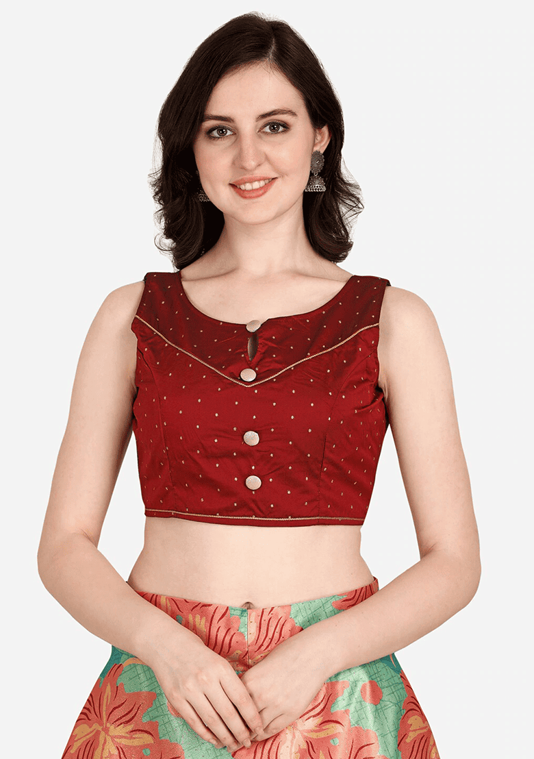 Multi Embroidered Silk Lehenga Set With Dupatta