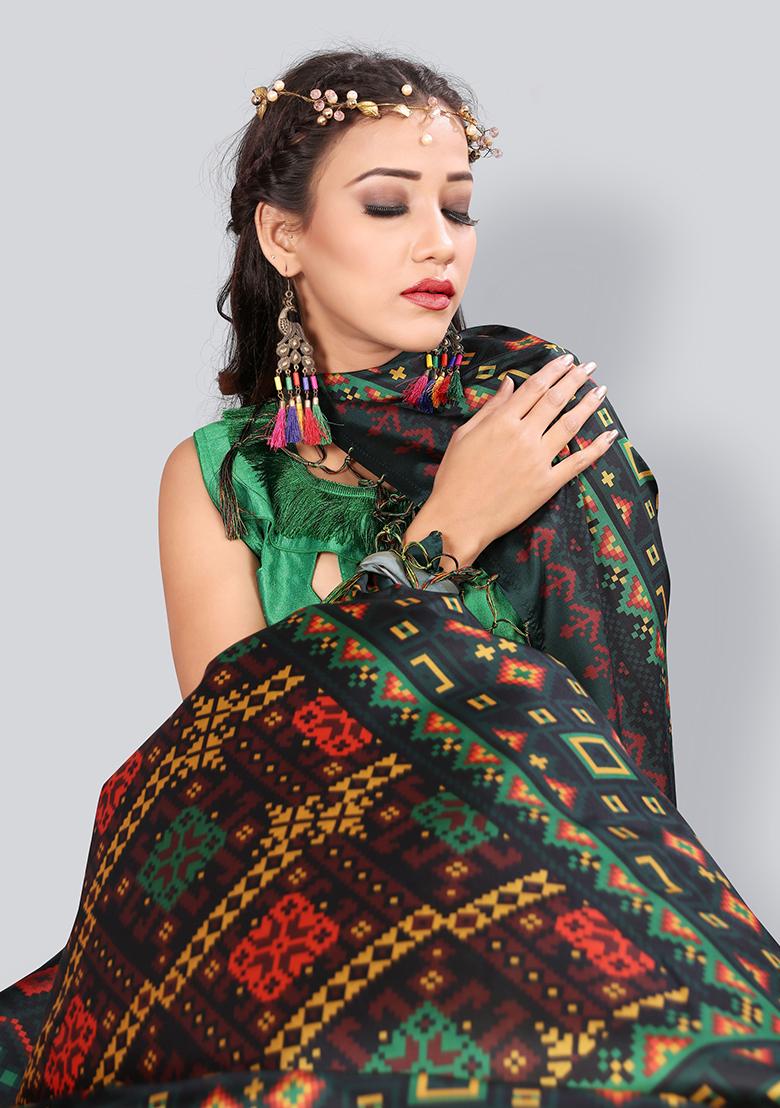 Pista Embroidered Silk Lehenga Set With Dupatta